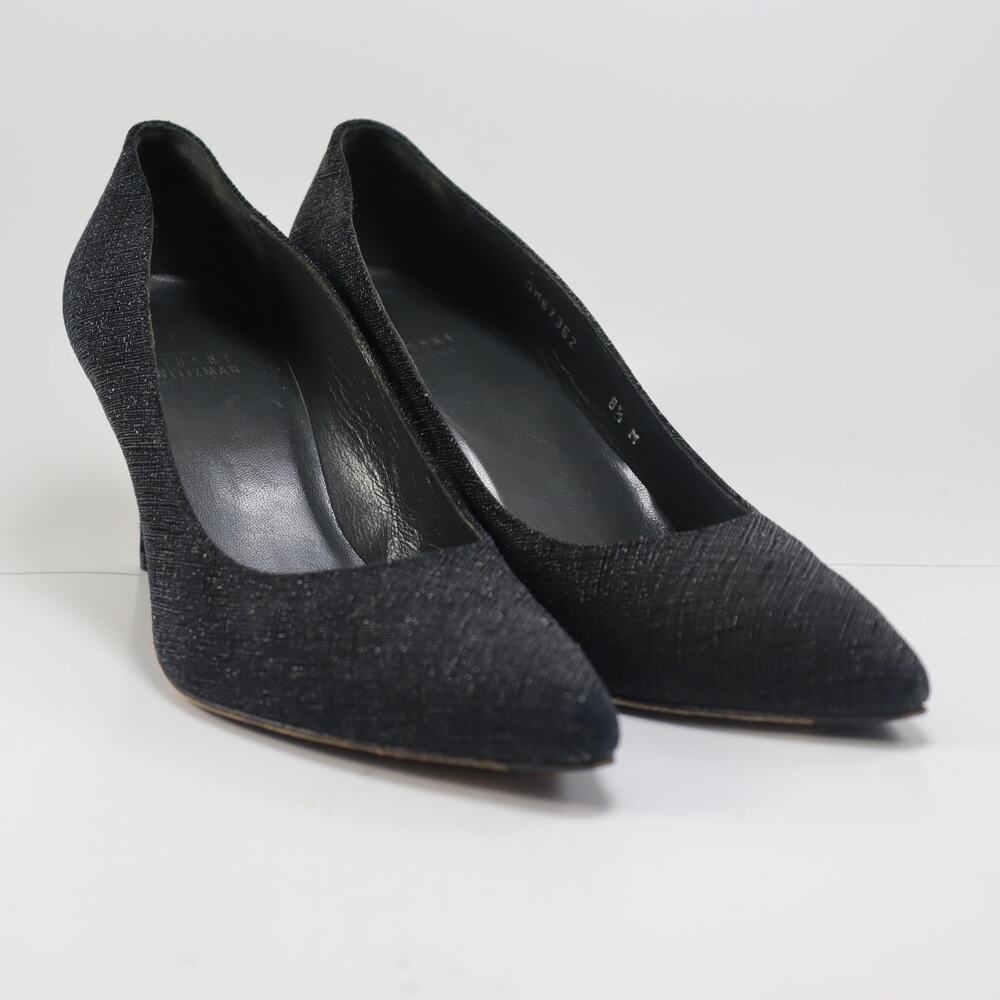 Stuart Weitzman Pumps‎ 8.5 Black Womens Pointed Toe Stiletto Heels QH67362